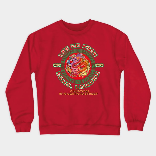 Lee Ho Fook Chinese Restaurant Soho, London Crewneck Sweatshirt by Alema Art